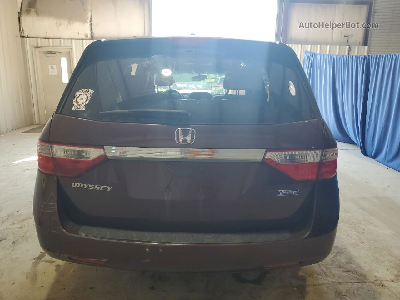 2013 Honda Odyssey Exl Бордовый vin: 5FNRL5H62DB076864