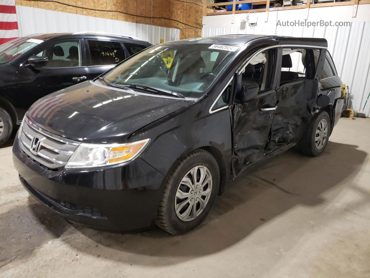 2013 Honda Odyssey Exl Black vin: 5FNRL5H62DB084219