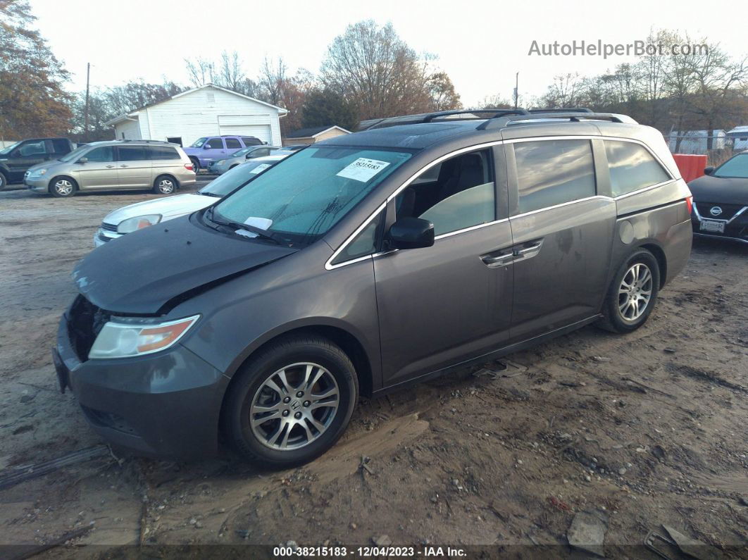 2013 Honda Odyssey Ex-l Gray vin: 5FNRL5H62DB087444