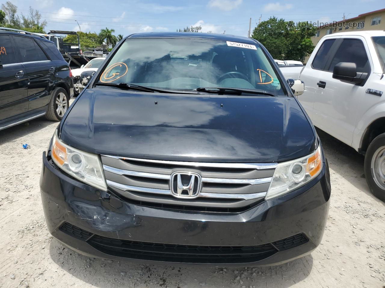 2013 Honda Odyssey Exl Black vin: 5FNRL5H63DB033585