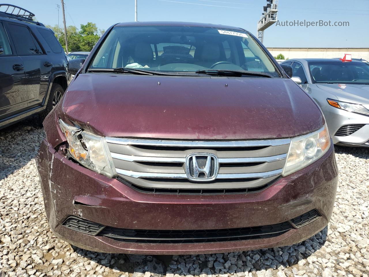 2013 Honda Odyssey Exl Maroon vin: 5FNRL5H63DB050368