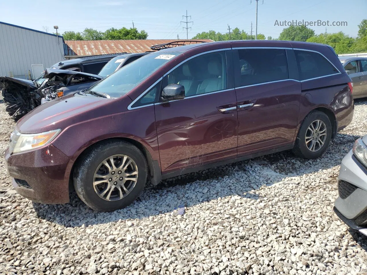 2013 Honda Odyssey Exl Maroon vin: 5FNRL5H63DB050368