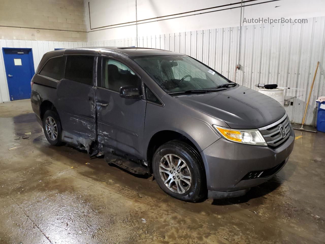 2013 Honda Odyssey Exl Gray vin: 5FNRL5H63DB055019