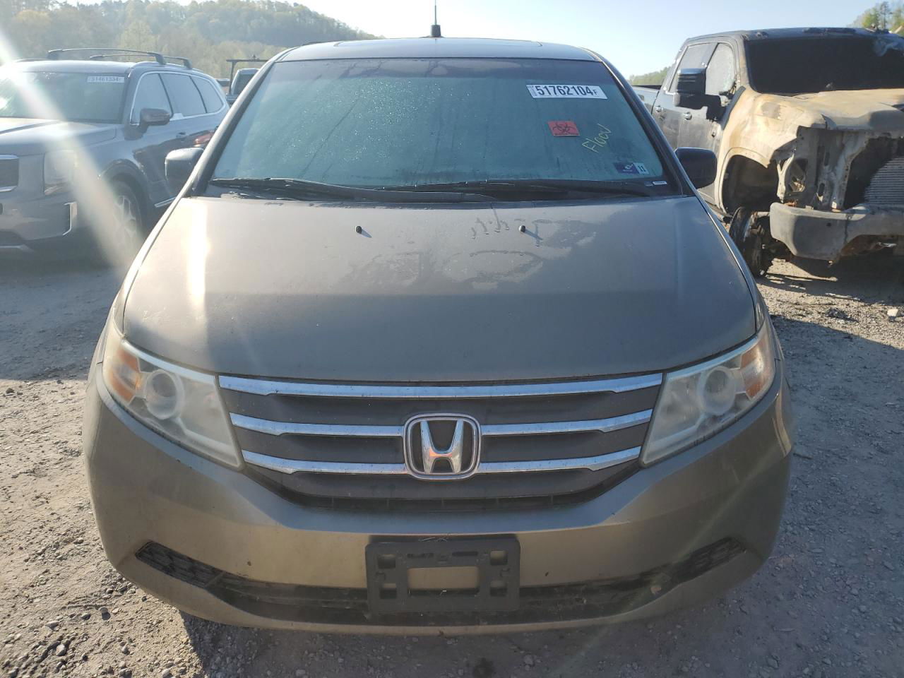 2013 Honda Odyssey Exl Brown vin: 5FNRL5H63DB074301