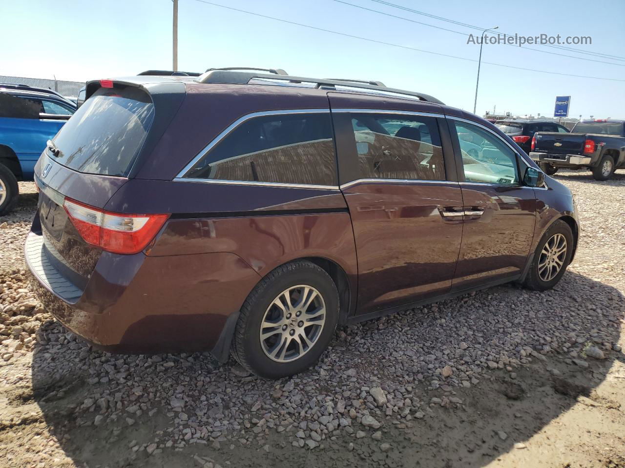 2013 Honda Odyssey Exl Purple vin: 5FNRL5H63DB082639