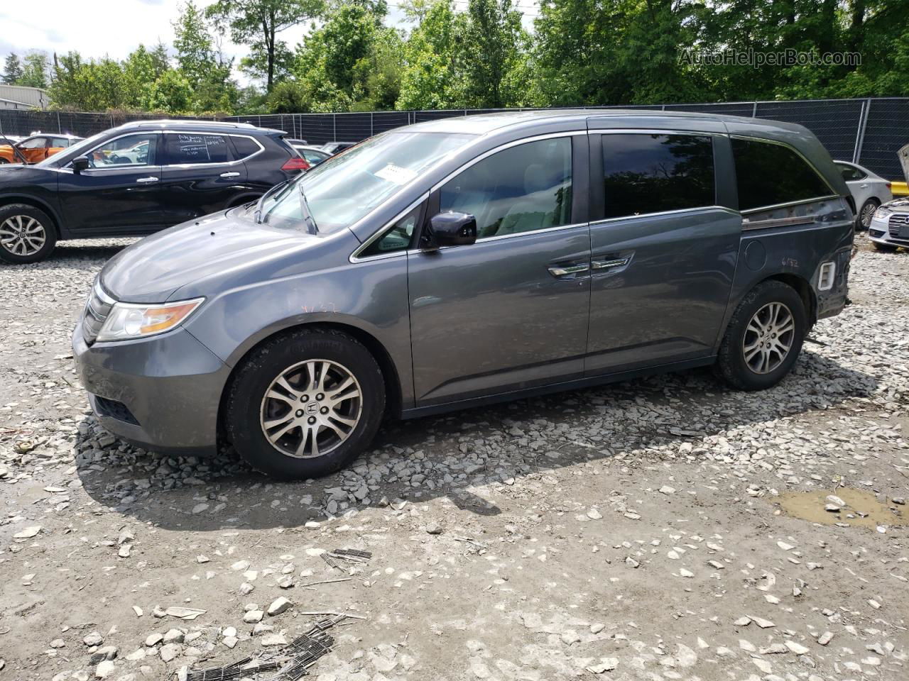 2013 Honda Odyssey Exl Gray vin: 5FNRL5H64DB025950