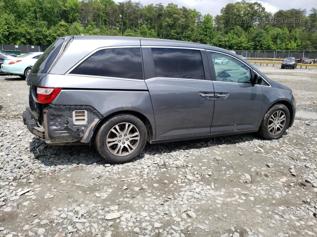 2013 Honda Odyssey Exl Gray vin: 5FNRL5H64DB025950