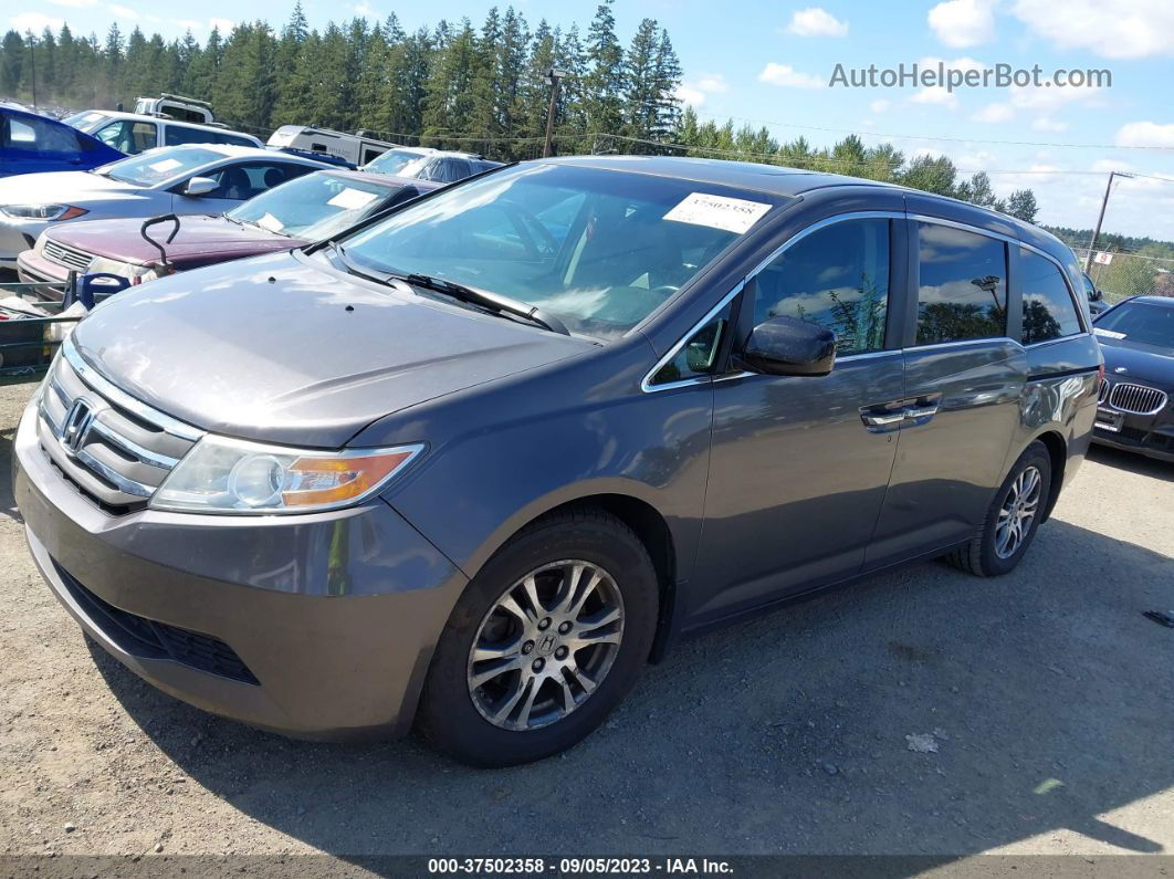 2013 Honda Odyssey Ex-l Gray vin: 5FNRL5H64DB047995