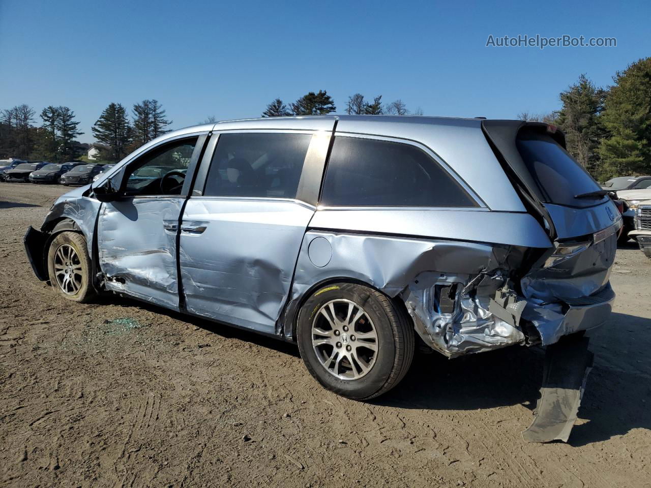 2013 Honda Odyssey Exl Blue vin: 5FNRL5H64DB067731