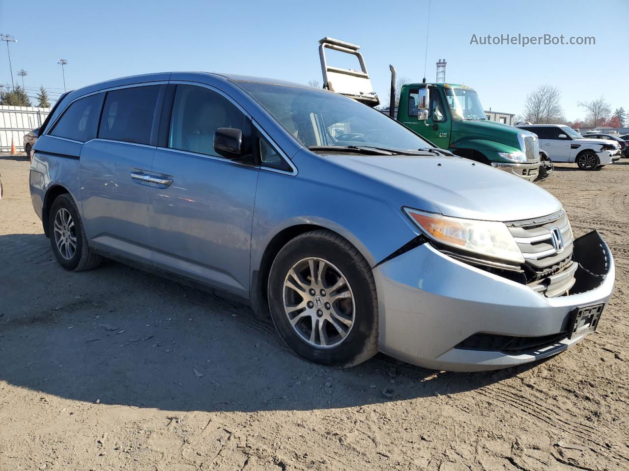 2013 Honda Odyssey Exl Blue vin: 5FNRL5H64DB067731