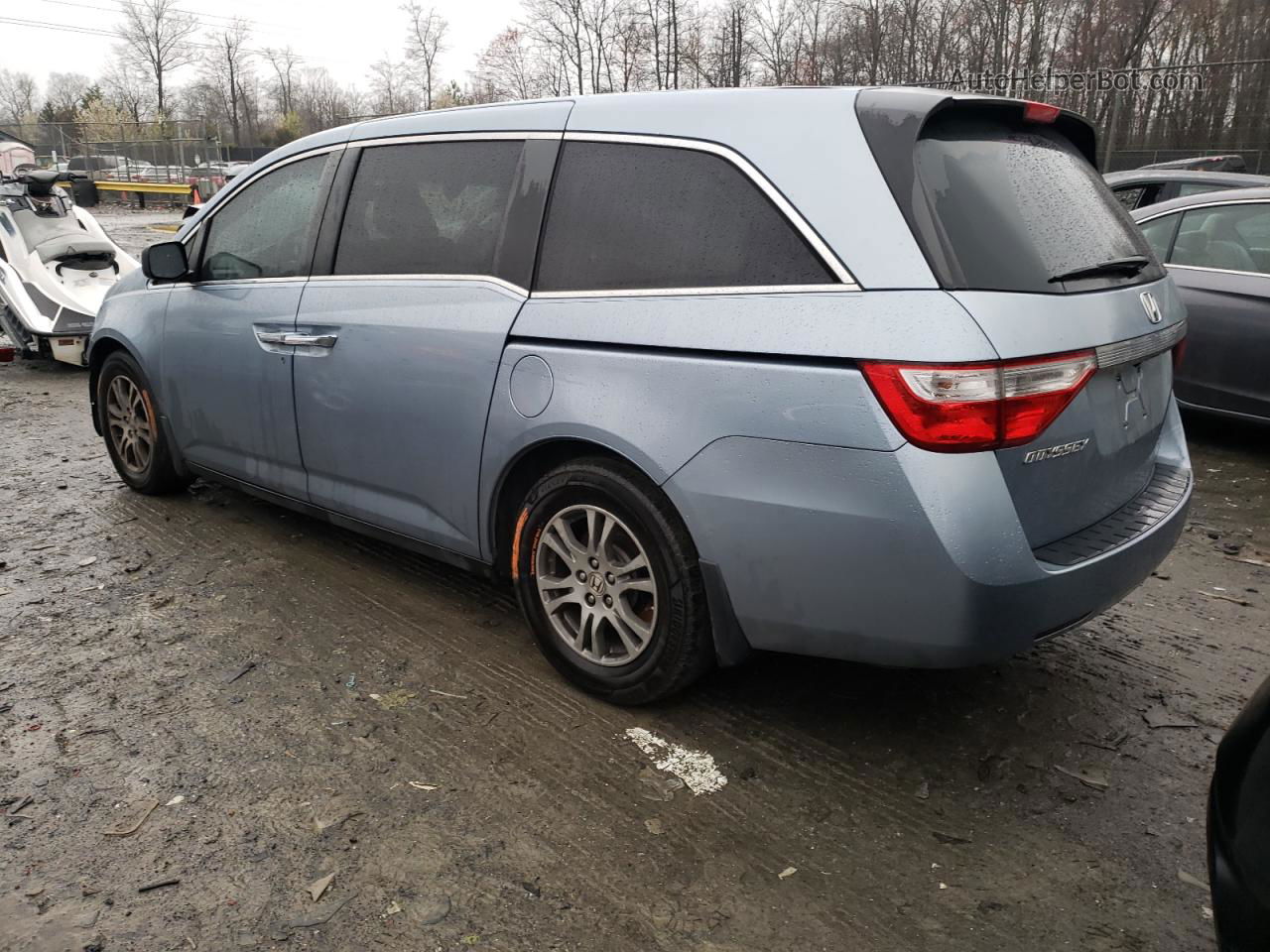 2013 Honda Odyssey Exl Blue vin: 5FNRL5H64DB069379