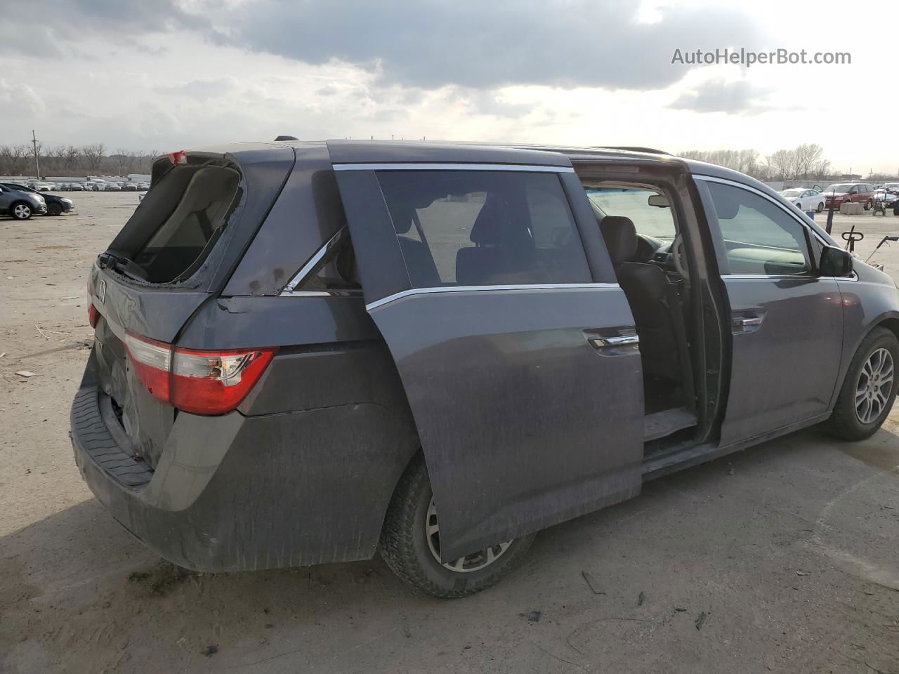 2013 Honda Odyssey Exl Gray vin: 5FNRL5H64DB087011