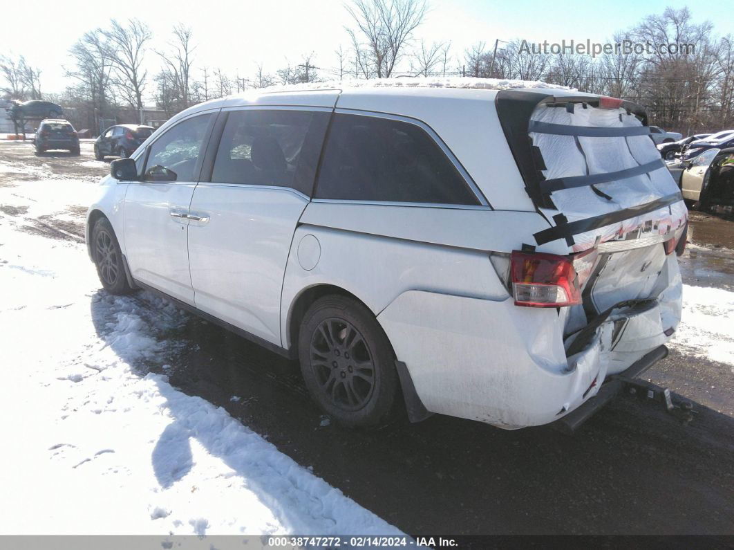 2013 Honda Odyssey Ex-l White vin: 5FNRL5H65DB007327