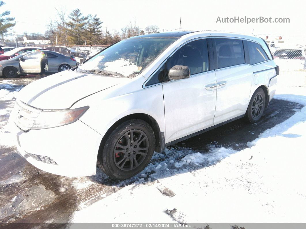 2013 Honda Odyssey Ex-l White vin: 5FNRL5H65DB007327