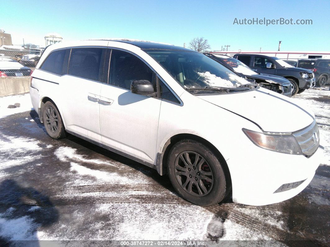 2013 Honda Odyssey Ex-l White vin: 5FNRL5H65DB007327