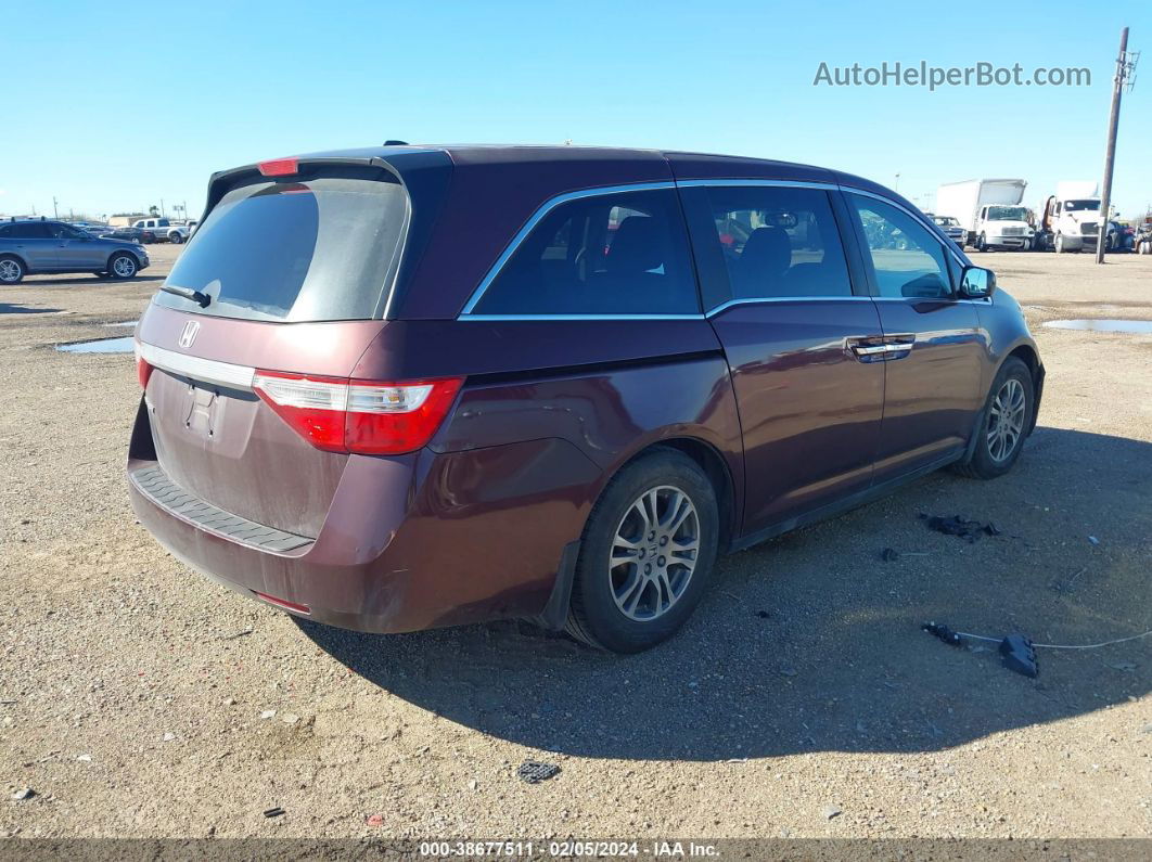 2013 Honda Odyssey Ex-l Maroon vin: 5FNRL5H65DB023897