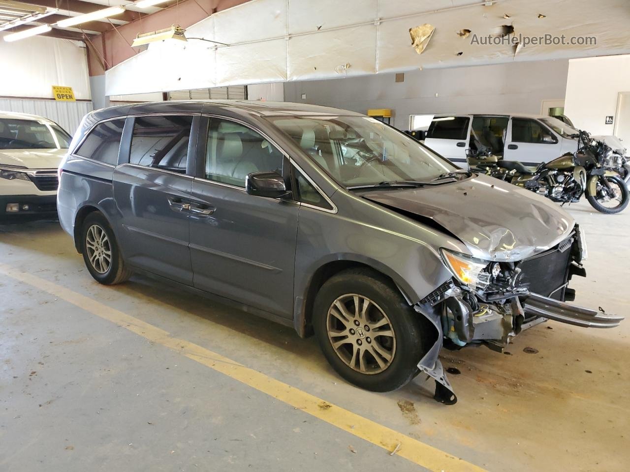 2013 Honda Odyssey Exl Gray vin: 5FNRL5H65DB034544