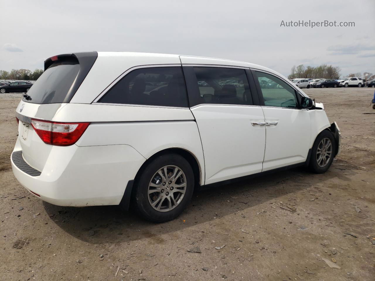 2013 Honda Odyssey Exl White vin: 5FNRL5H65DB048184