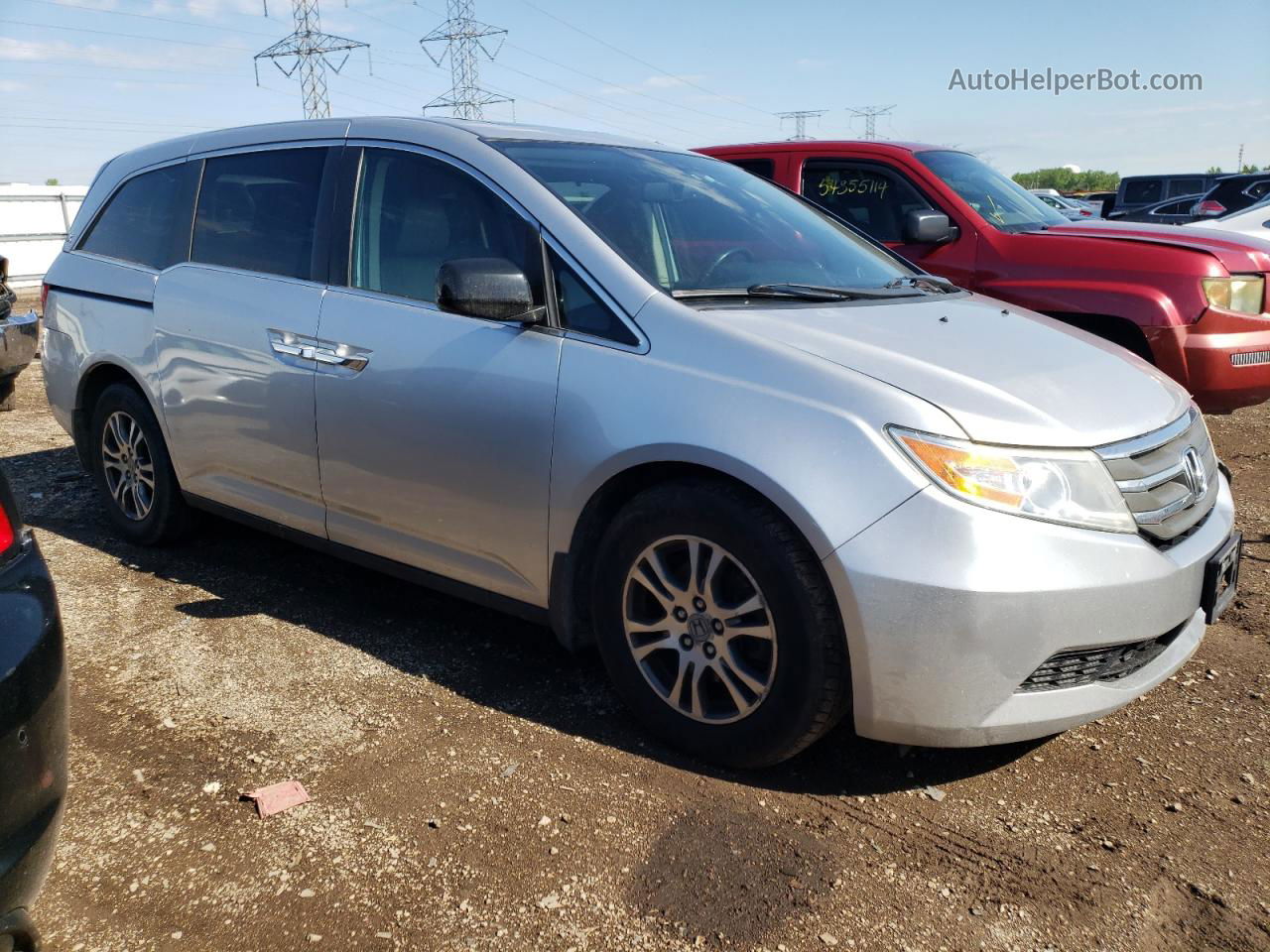 2013 Honda Odyssey Exl Silver vin: 5FNRL5H65DB049044