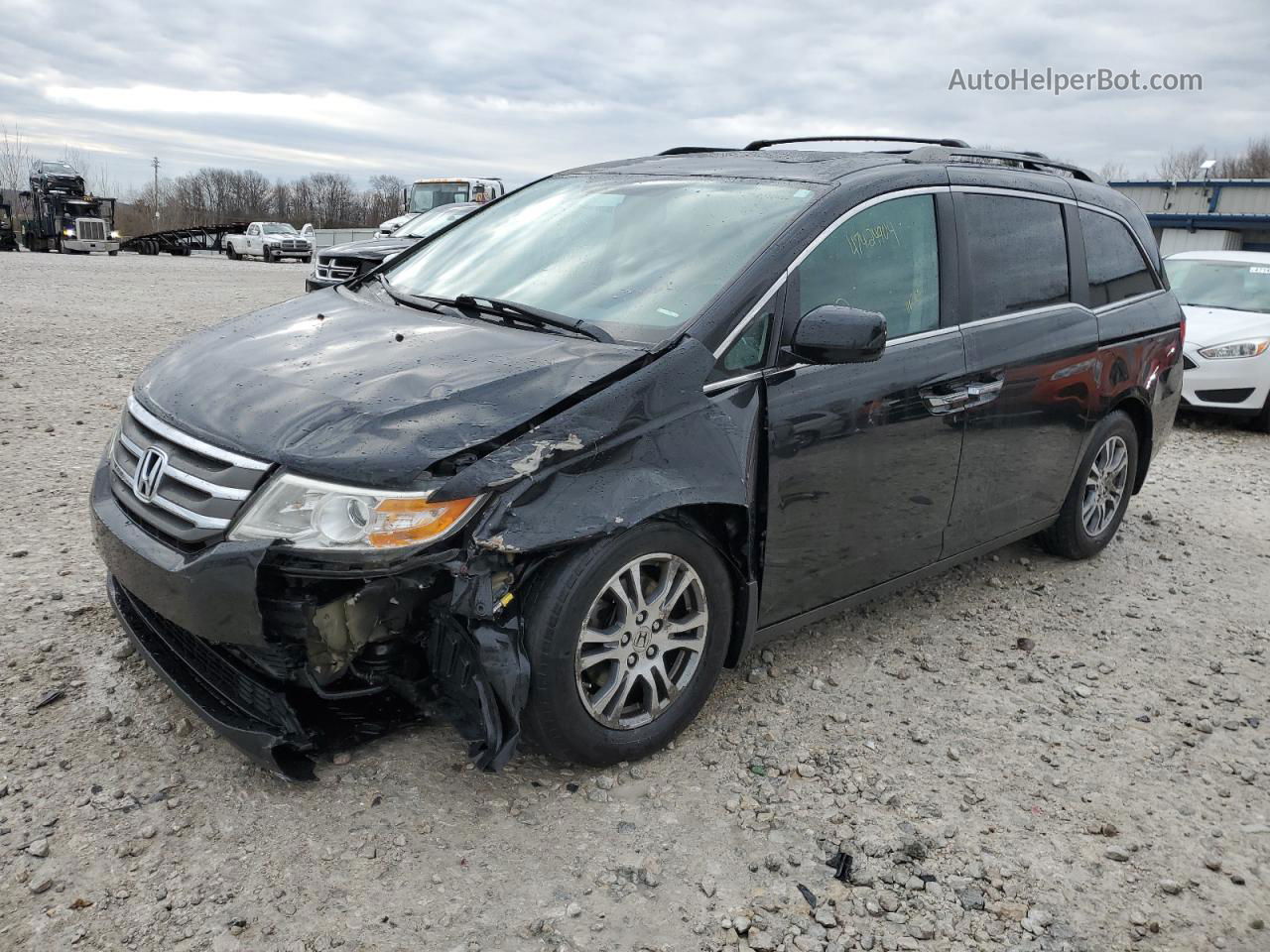 2013 Honda Odyssey Exl Black vin: 5FNRL5H65DB055314