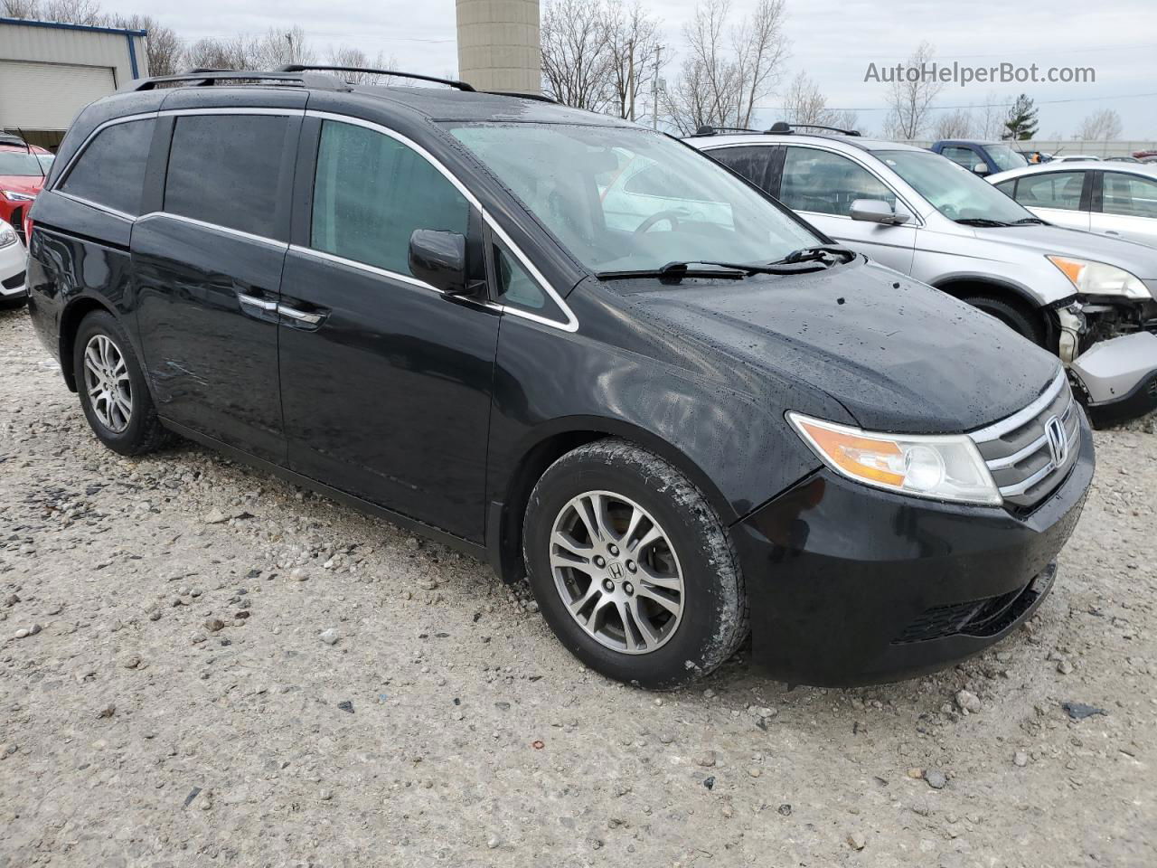 2013 Honda Odyssey Exl Black vin: 5FNRL5H65DB055314