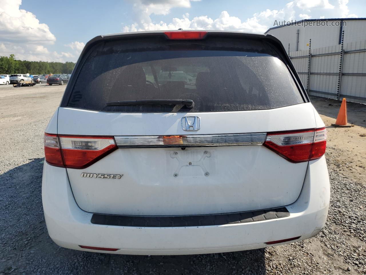 2013 Honda Odyssey Exl White vin: 5FNRL5H65DB058293