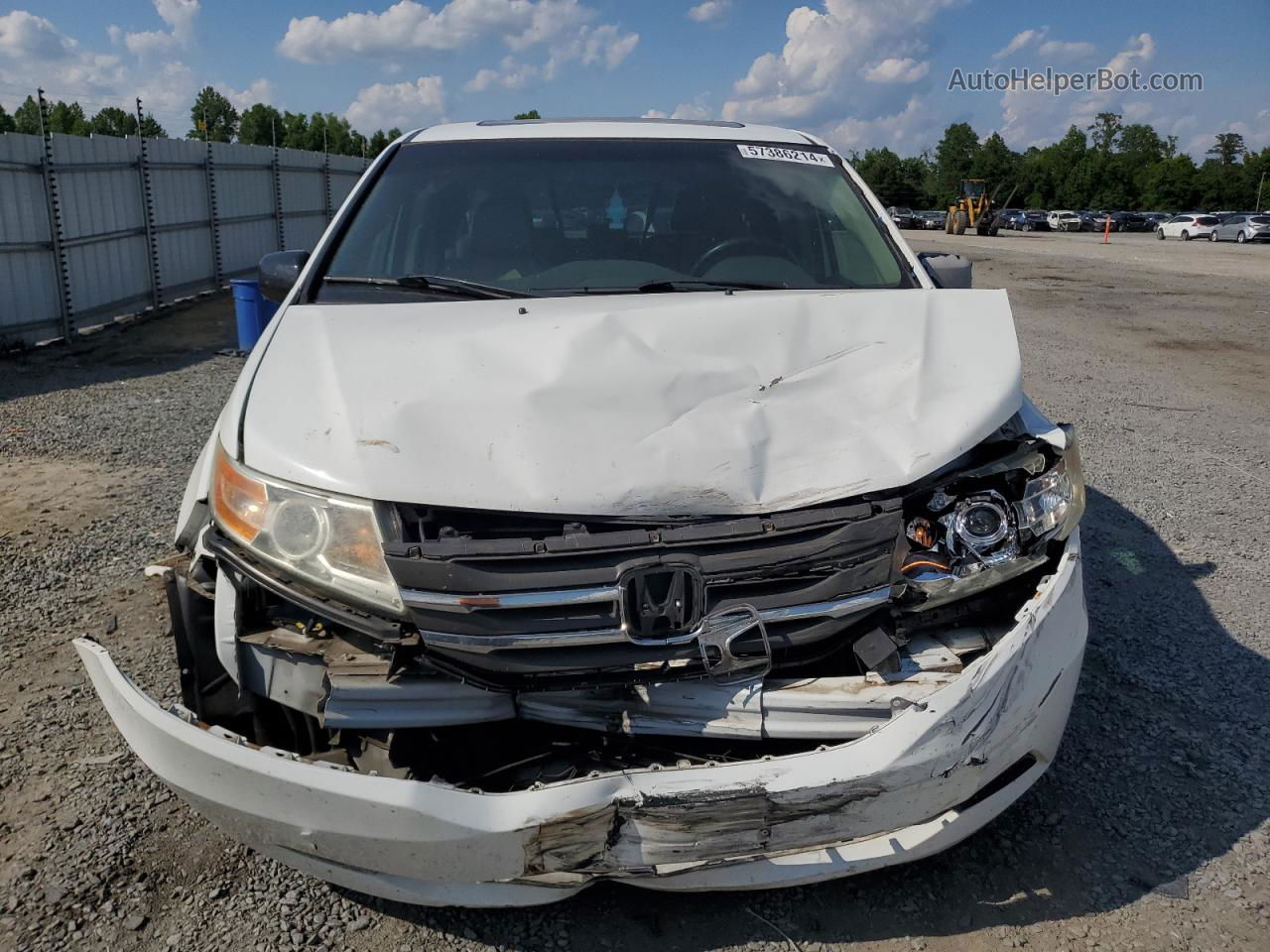 2013 Honda Odyssey Exl White vin: 5FNRL5H65DB058293