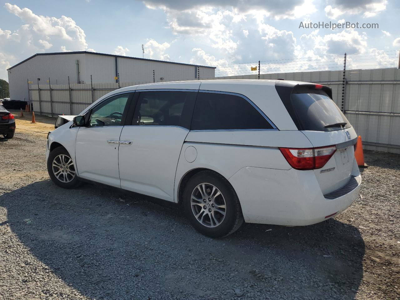 2013 Honda Odyssey Exl White vin: 5FNRL5H65DB058293