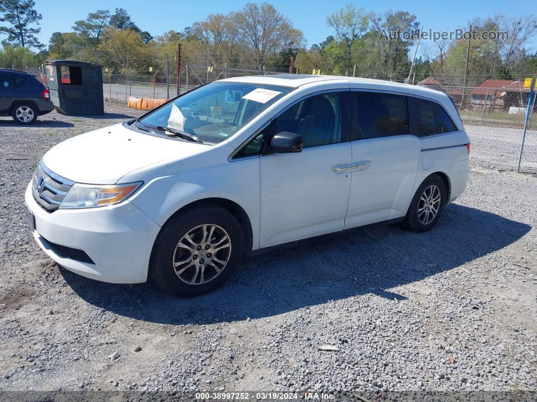 2013 Honda Odyssey Ex-l White vin: 5FNRL5H65DB065227