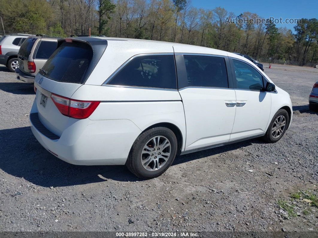 2013 Honda Odyssey Ex-l White vin: 5FNRL5H65DB065227