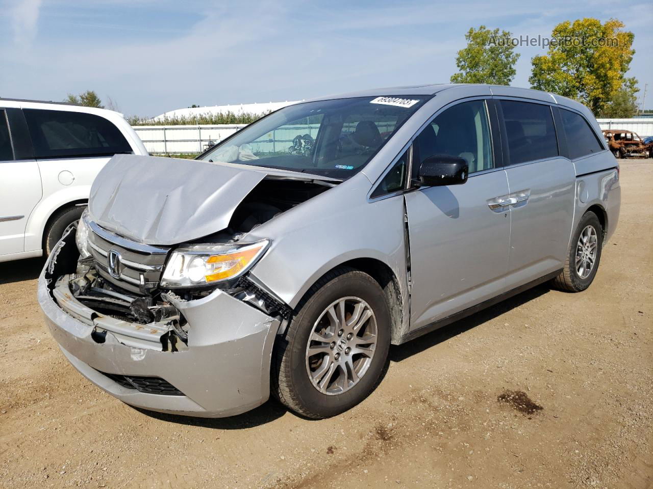 2013 Honda Odyssey Exl Silver vin: 5FNRL5H65DB078270