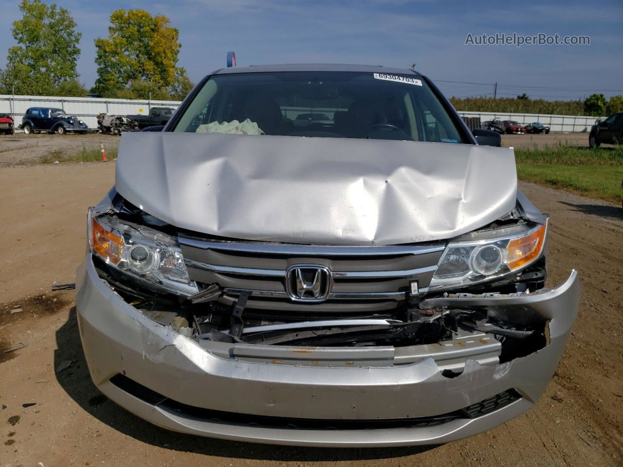 2013 Honda Odyssey Exl Серебряный vin: 5FNRL5H65DB078270