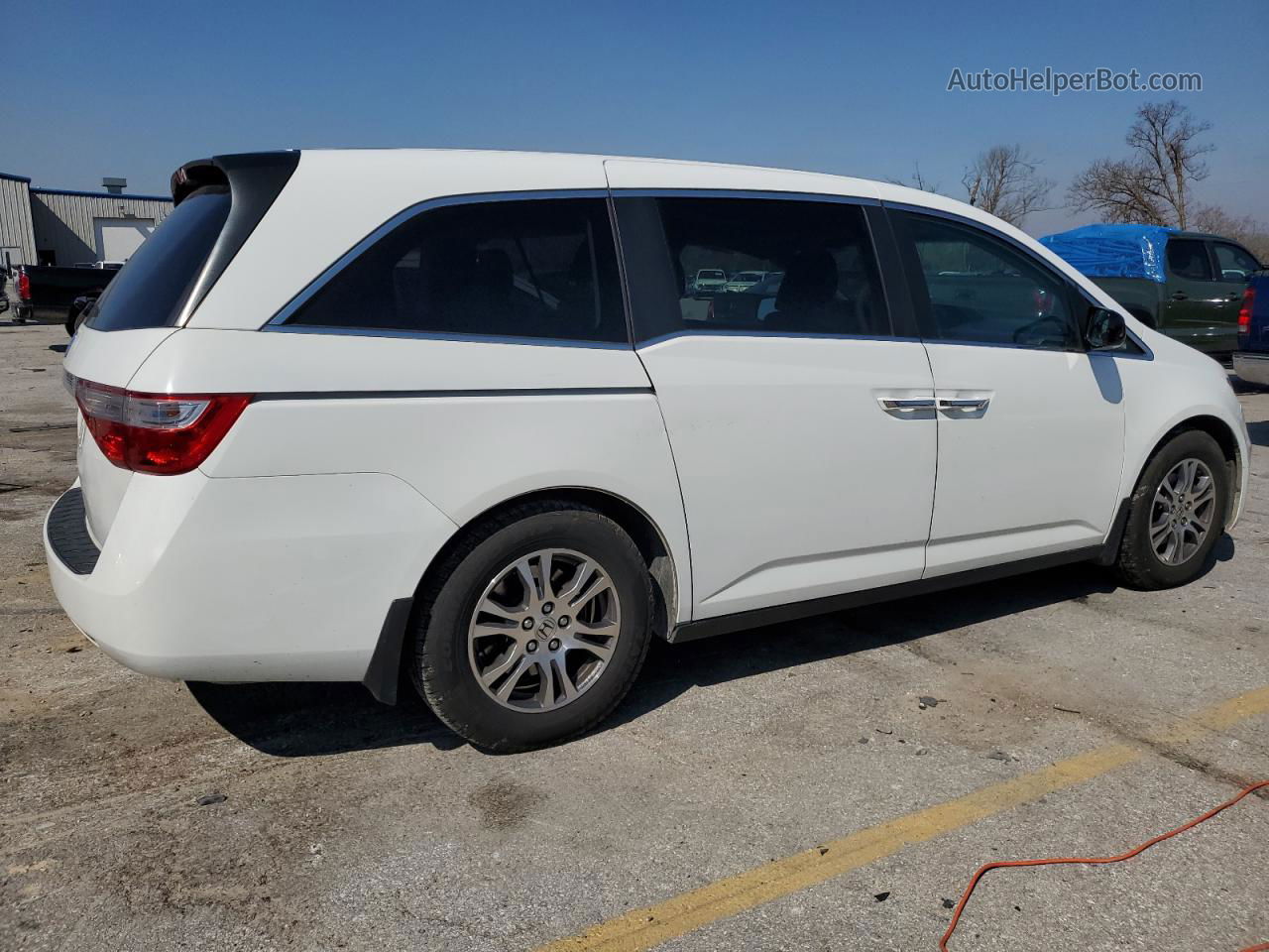 2013 Honda Odyssey Exl White vin: 5FNRL5H66DB002766