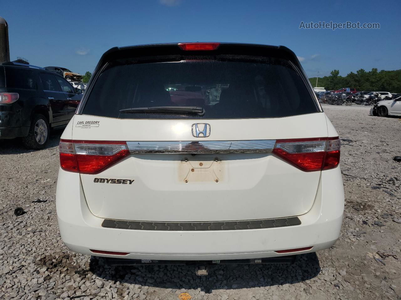 2013 Honda Odyssey Exl White vin: 5FNRL5H66DB039834