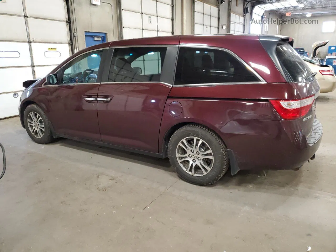 2013 Honda Odyssey Exl Burgundy vin: 5FNRL5H66DB054804