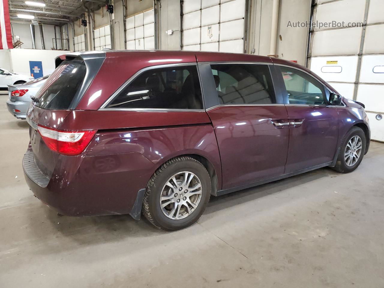 2013 Honda Odyssey Exl Burgundy vin: 5FNRL5H66DB054804