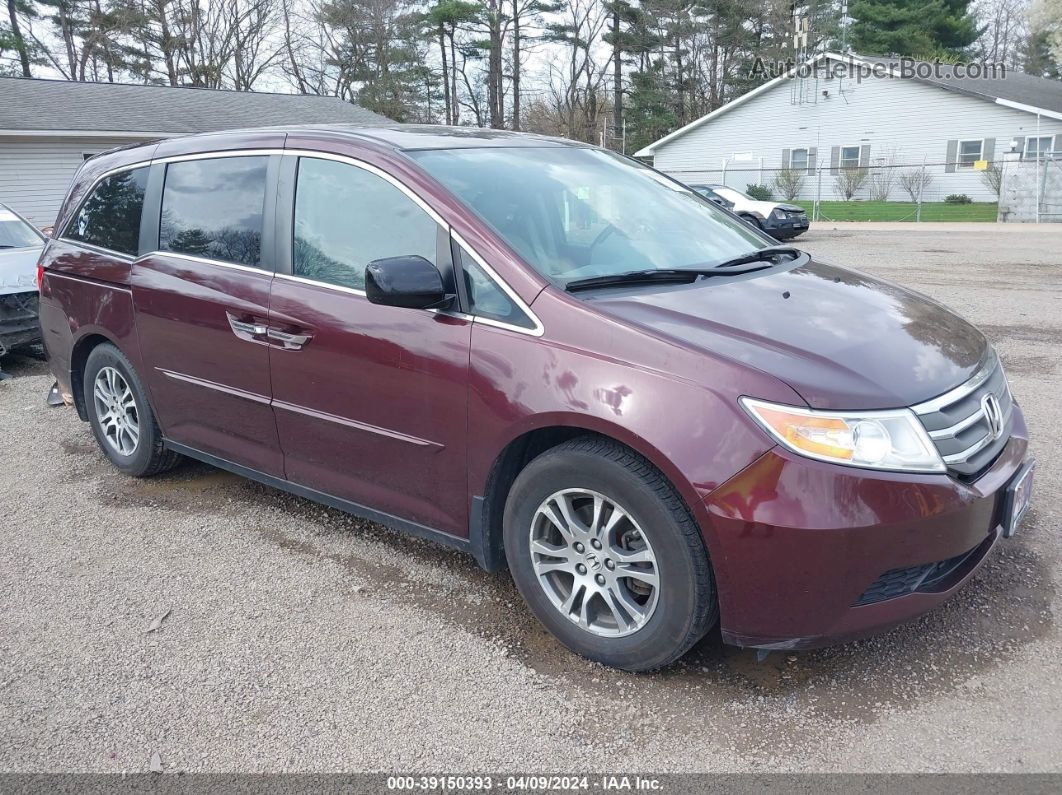 2013 Honda Odyssey Ex-l Maroon vin: 5FNRL5H66DB076849