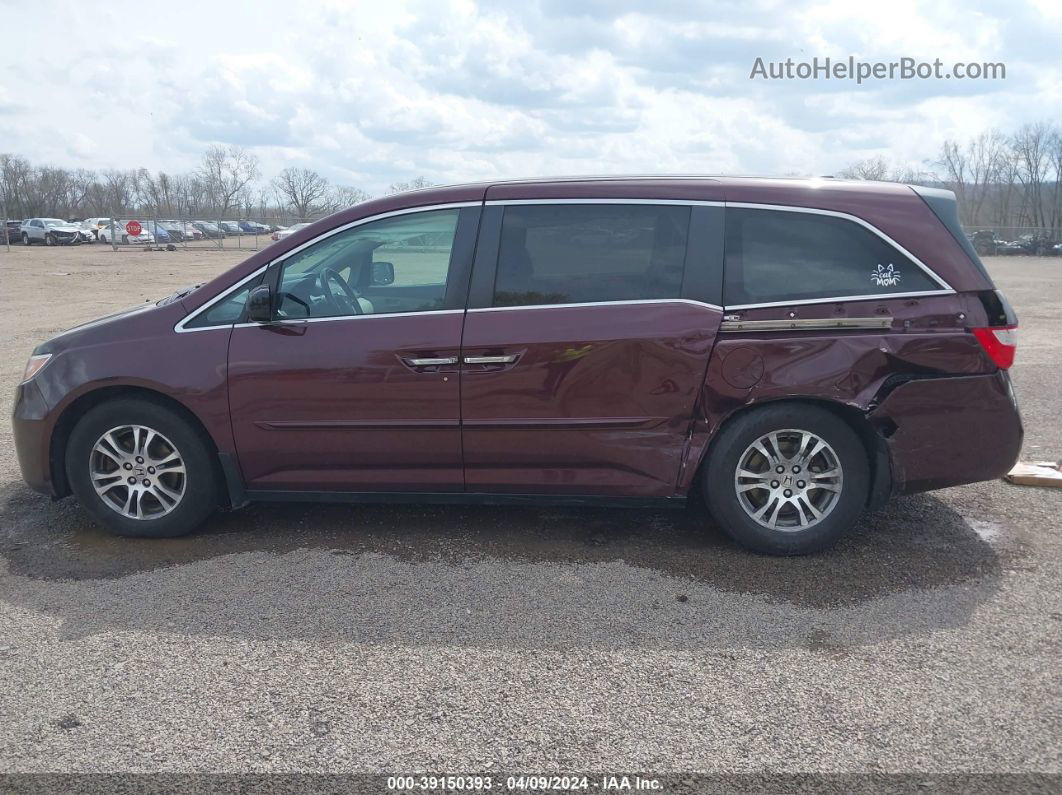 2013 Honda Odyssey Ex-l Maroon vin: 5FNRL5H66DB076849