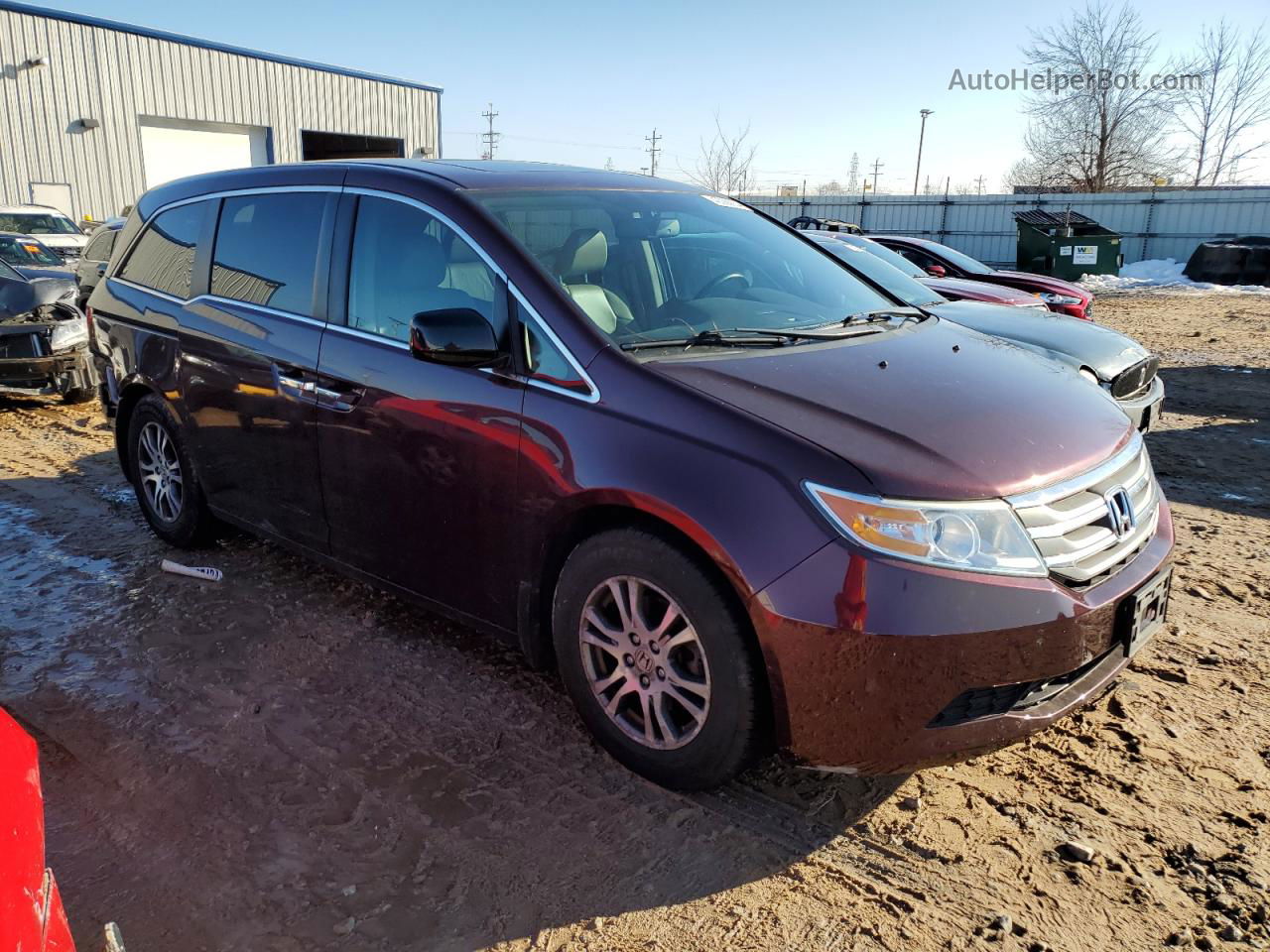 2013 Honda Odyssey Exl Purple vin: 5FNRL5H67DB008334