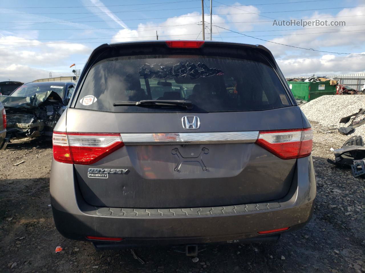 2013 Honda Odyssey Exl Серый vin: 5FNRL5H67DB031032