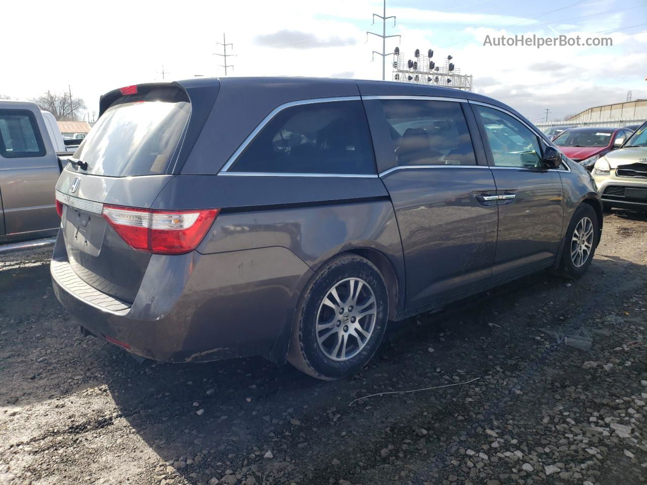 2013 Honda Odyssey Exl Серый vin: 5FNRL5H67DB031032