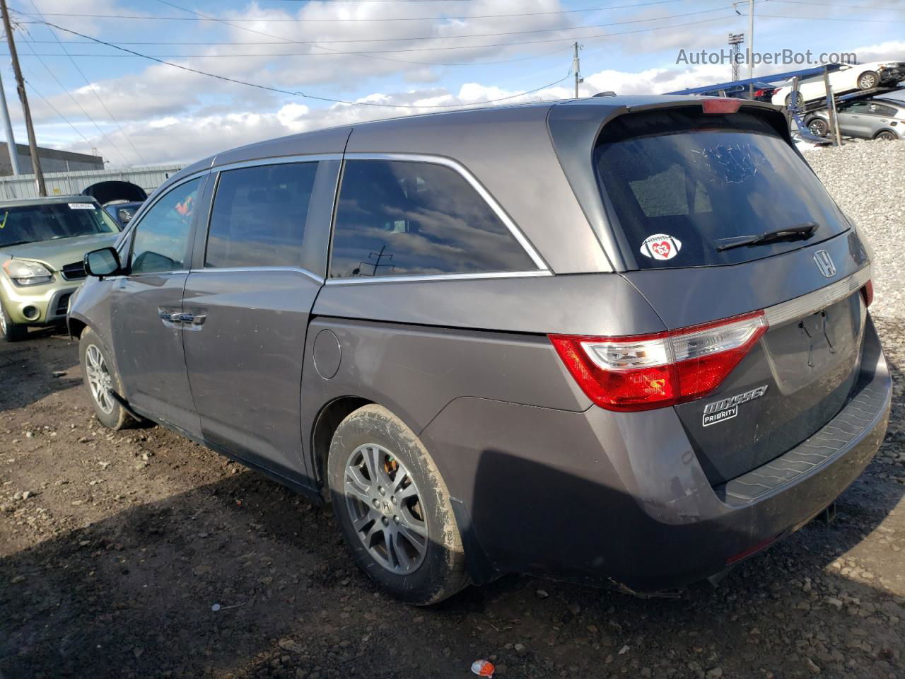 2013 Honda Odyssey Exl Gray vin: 5FNRL5H67DB031032