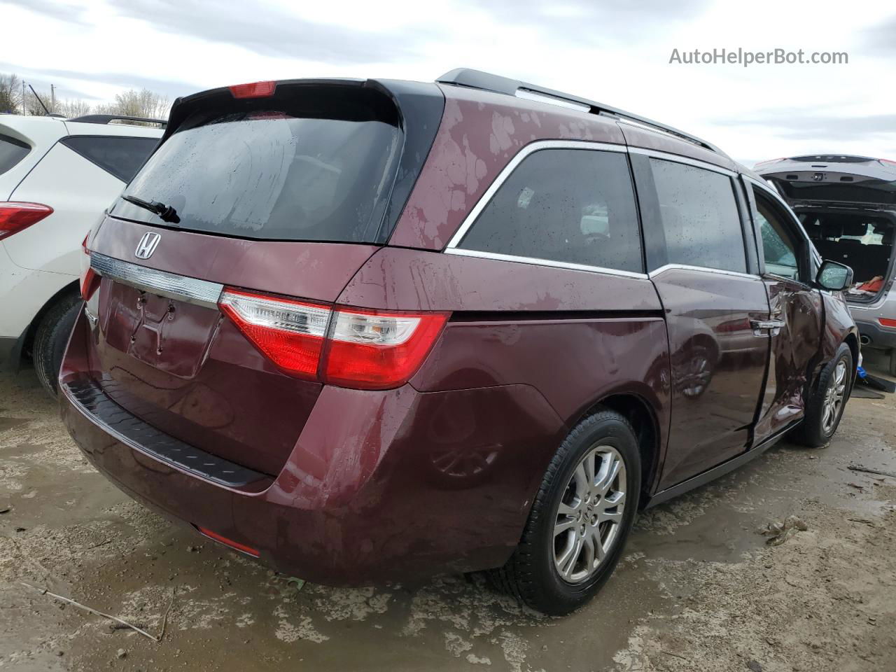 2013 Honda Odyssey Exl Фиолетовый vin: 5FNRL5H67DB040362