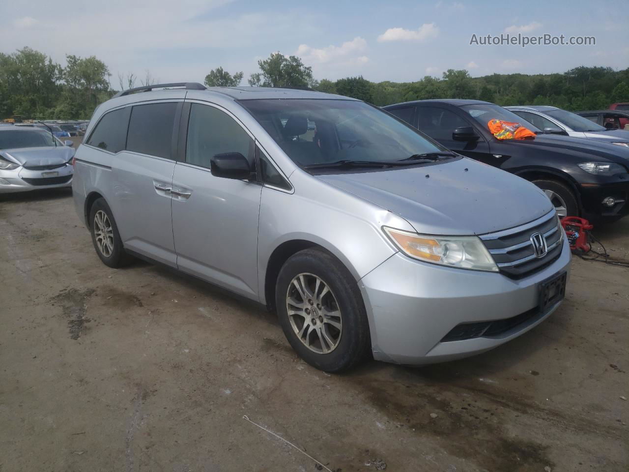 2013 Honda Odyssey Exl Серебряный vin: 5FNRL5H67DB041530