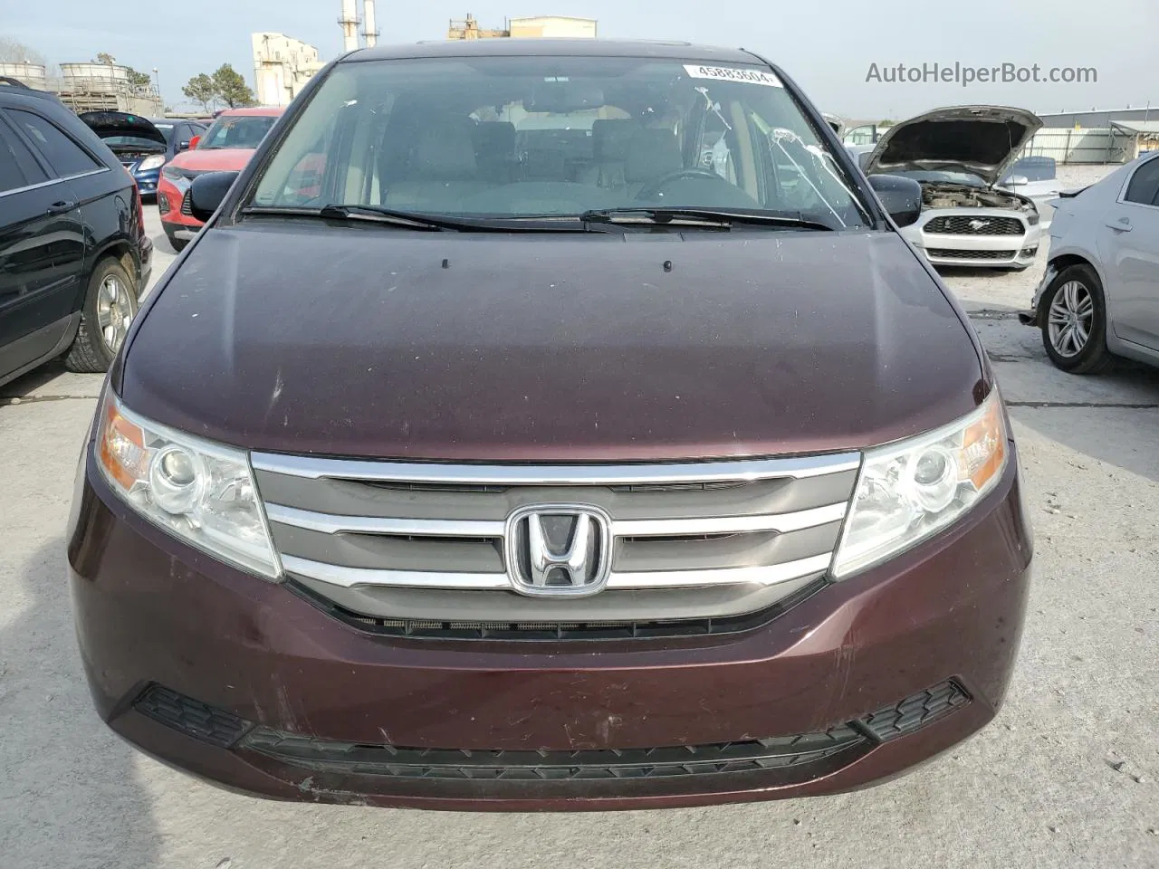 2013 Honda Odyssey Exl Burgundy vin: 5FNRL5H67DB050437