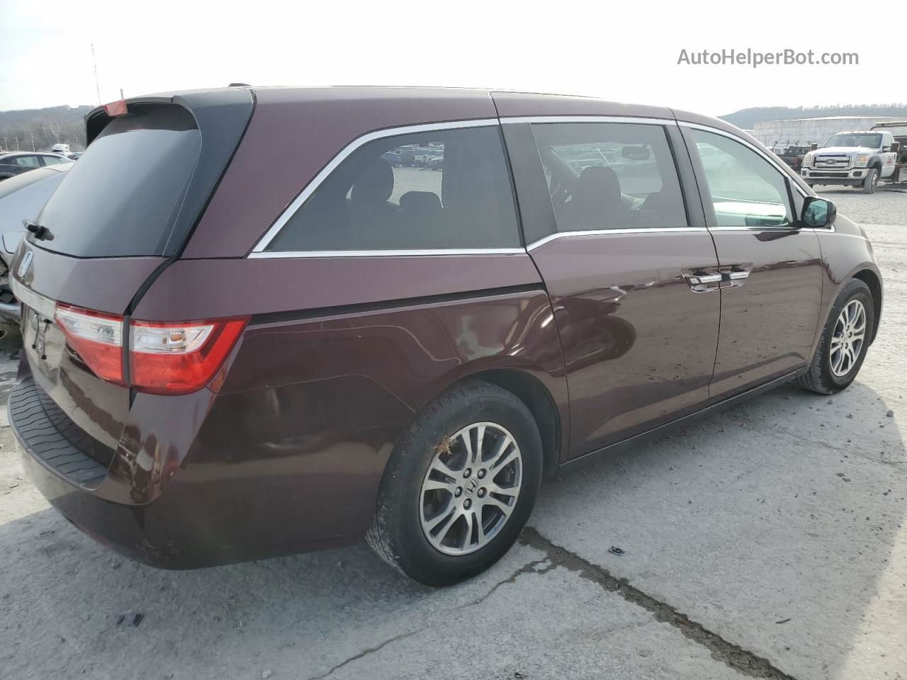 2013 Honda Odyssey Exl Бордовый vin: 5FNRL5H67DB050437