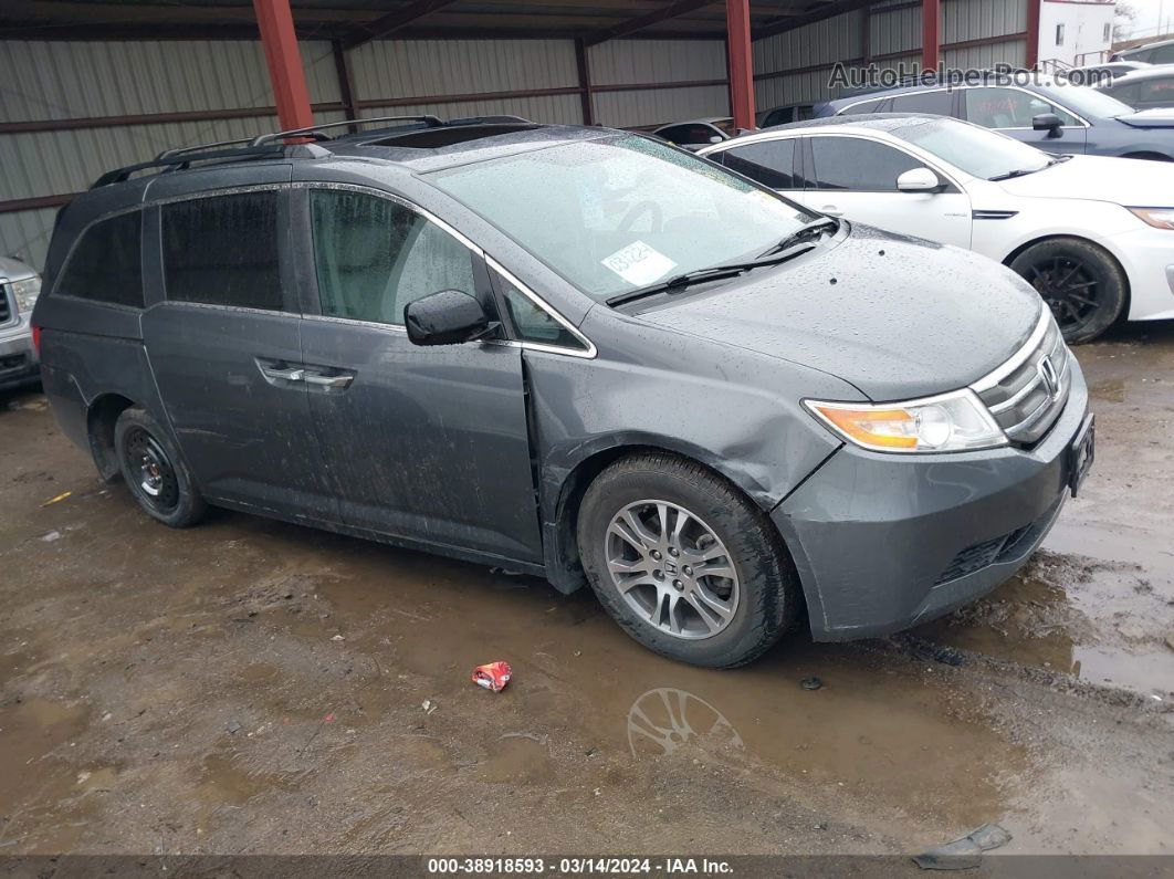 2013 Honda Odyssey Ex-l Gray vin: 5FNRL5H67DB053130