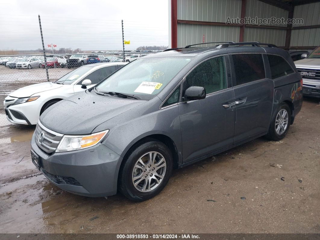 2013 Honda Odyssey Ex-l Gray vin: 5FNRL5H67DB053130