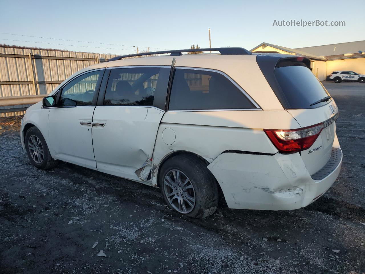 2013 Honda Odyssey Exl White vin: 5FNRL5H67DB053970