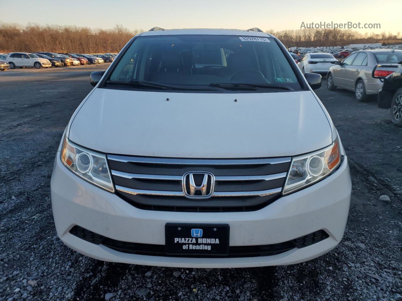 2013 Honda Odyssey Exl White vin: 5FNRL5H67DB053970